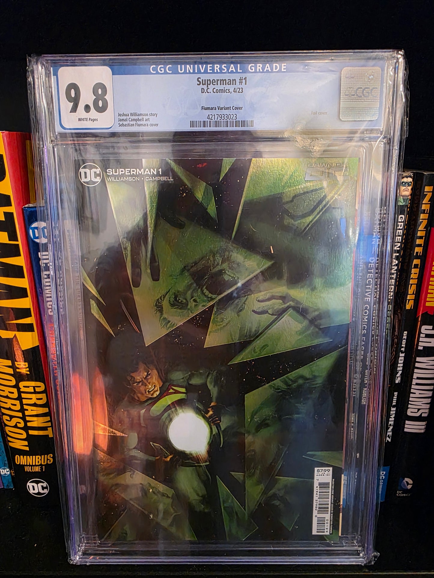 CGC 9.8 Superman #1 by Joshua Williamson Foil "Fiumara Variant" Cover edition!