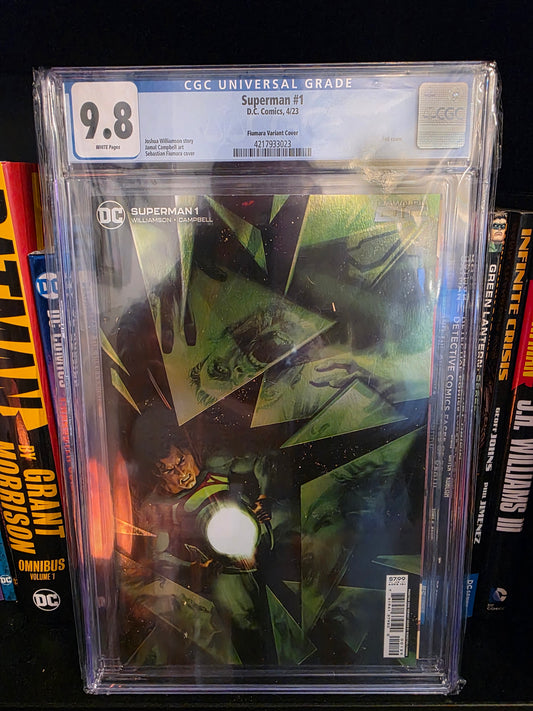 CGC 9.8 Superman #1 by Joshua Williamson Foil "Fiumara Variant" Cover edition!
