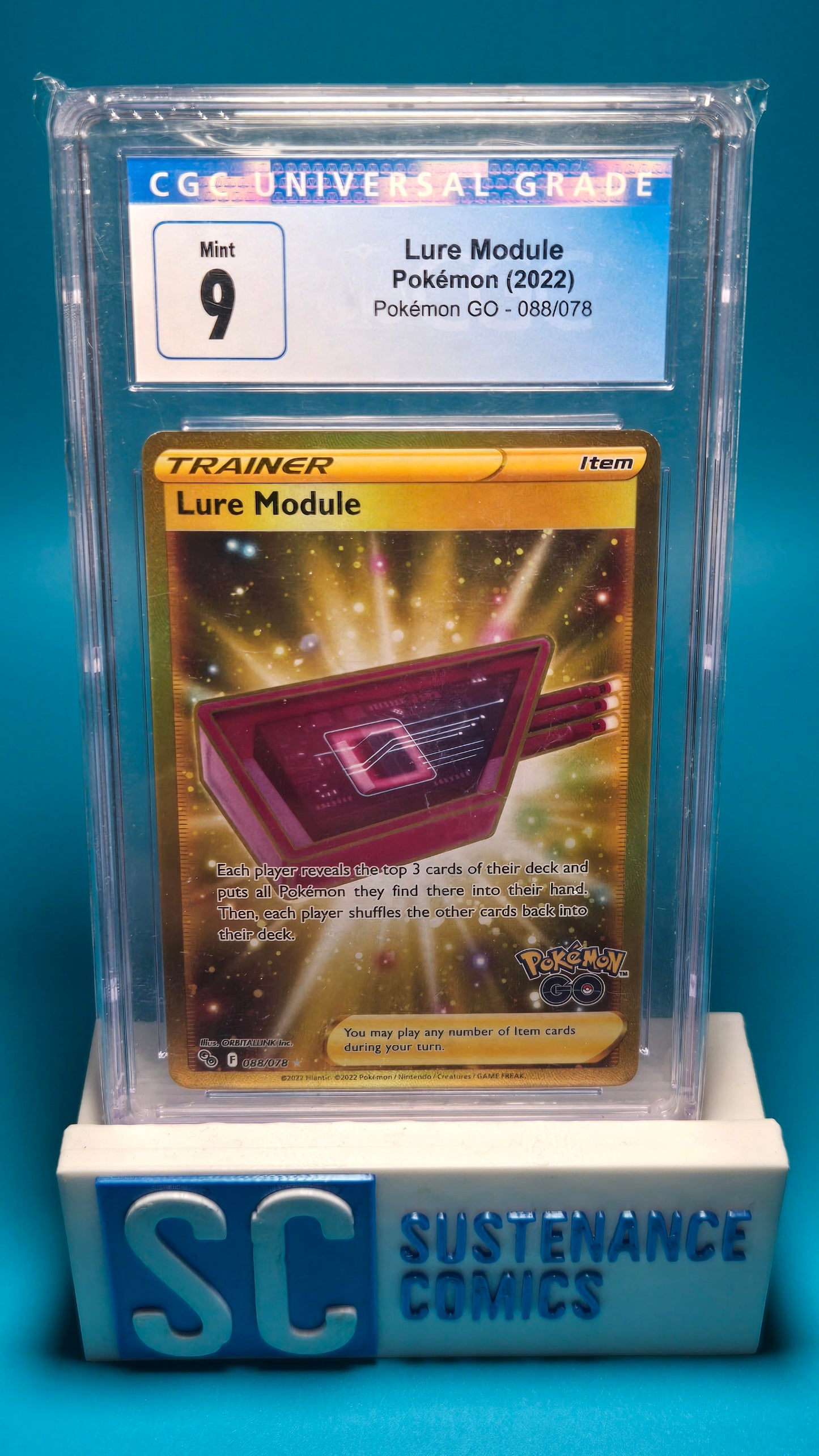 Pokemon "Lure Module" - CGC 9 GRADED - Pokemon Go Ultra Rare!