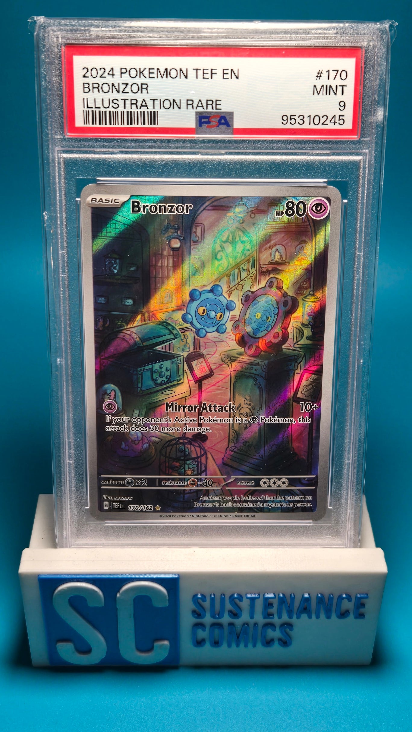 Pokemon "Bronzor" PSA 9 - Temporal Forces