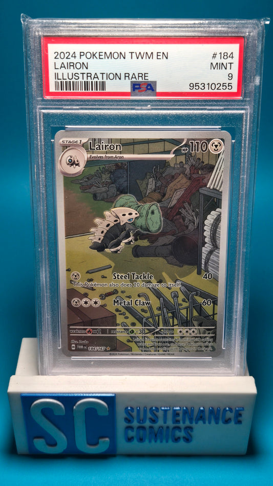 GRADED PSA 9 Pokémon - "Larion" Illustration Rare - Twilight Masquerade