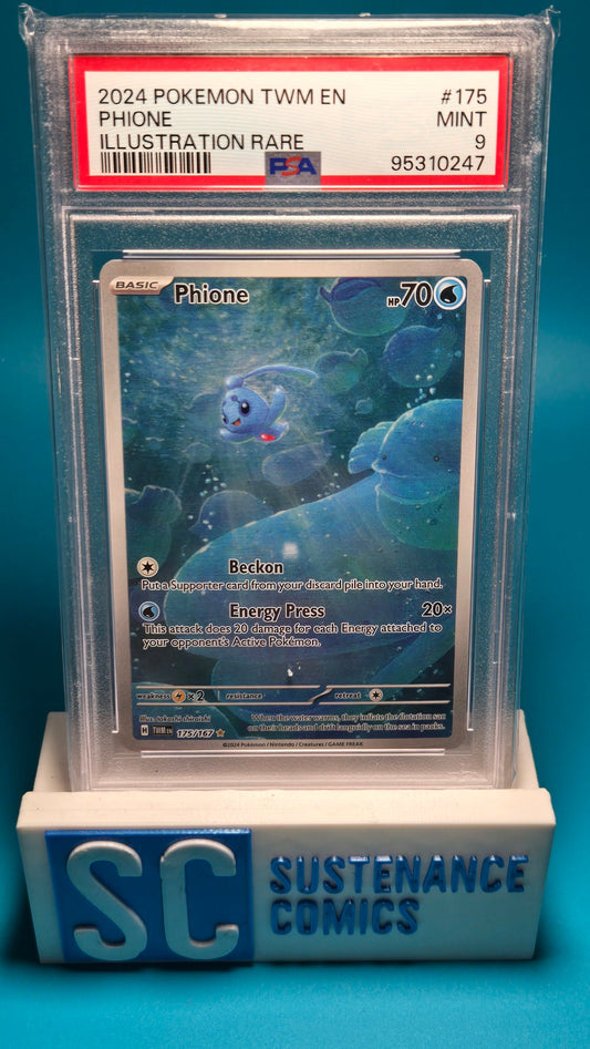 GRADED PSA 9 Pokémon - "Phione" Illustration Rare - Twilight Masquerade