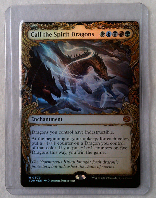 MTG - Call the Spirit Dragons - Tarkir - Borderless SHOWCASE Foil